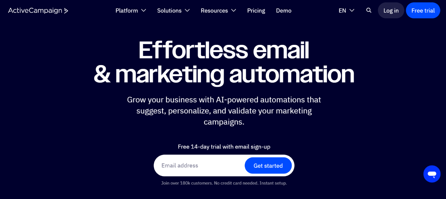 Automazione email di ActiveCampaign